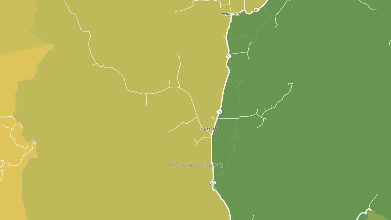 35751, AL Map of Vehicle Theft Rates
