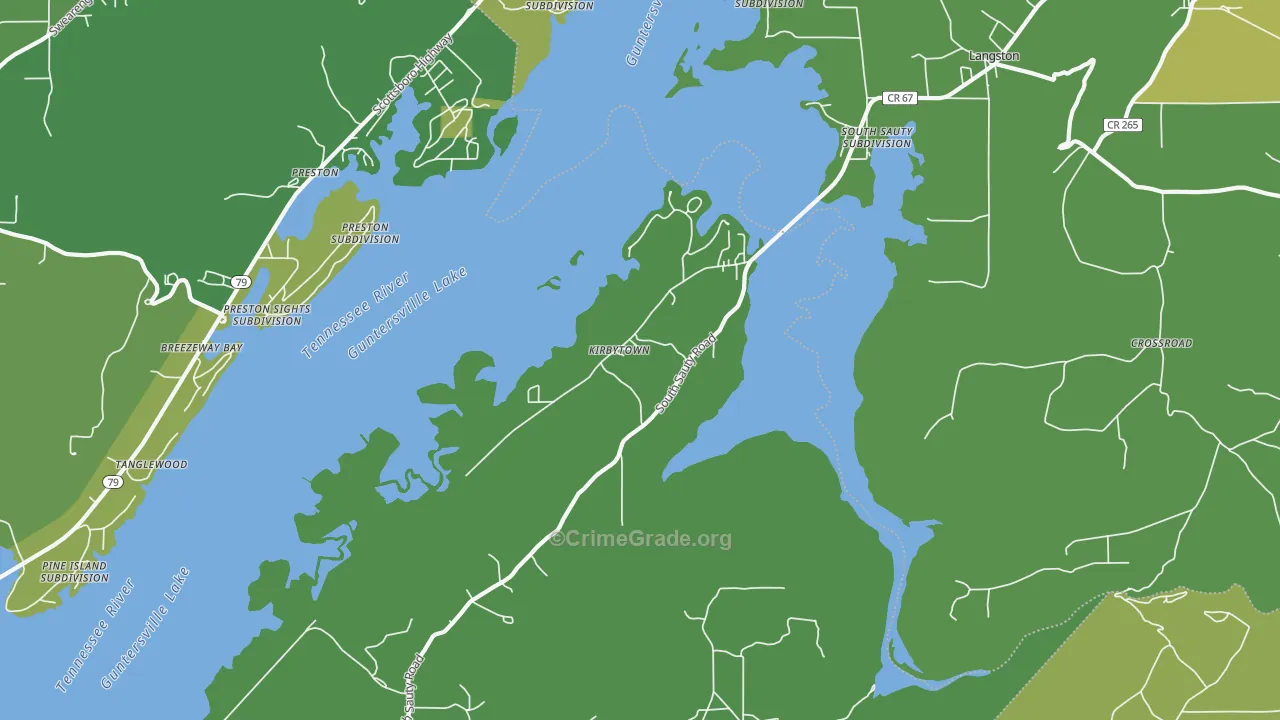 35755, AL Map of Vehicle Theft Rates