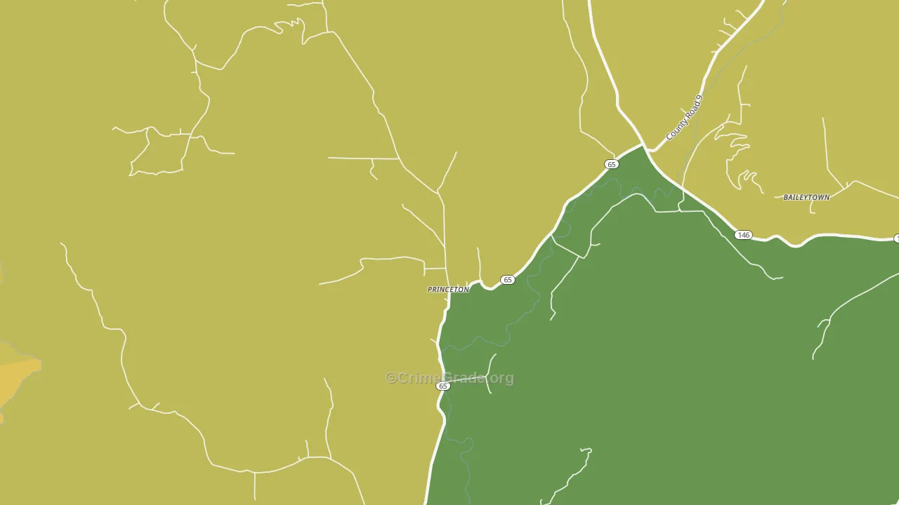 35766, AL Map of Vehicle Theft Rates