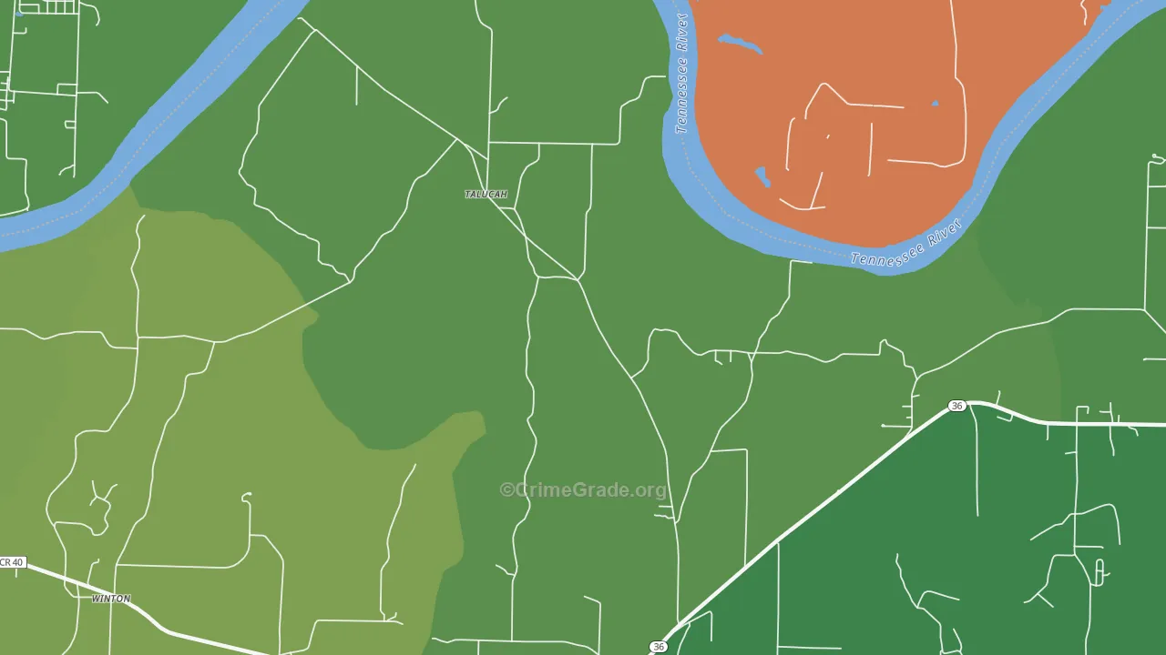 35775, AL Map of Vehicle Theft Rates