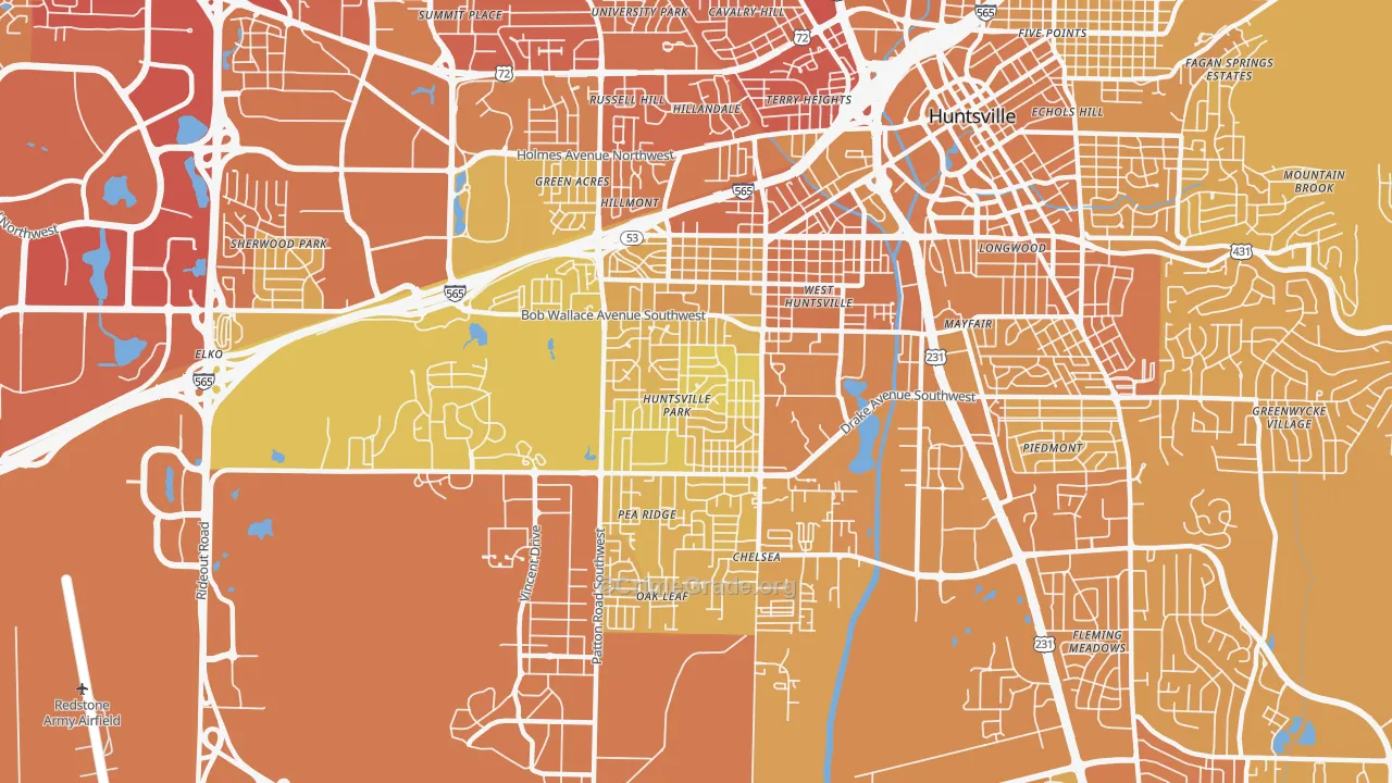 35805, AL Map of Vehicle Theft Rates