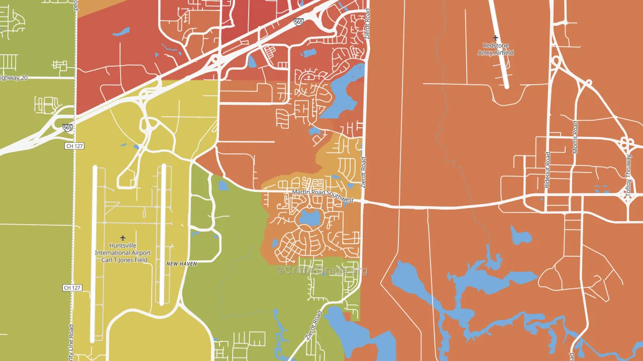 35824, AL Map of Vehicle Theft Rates