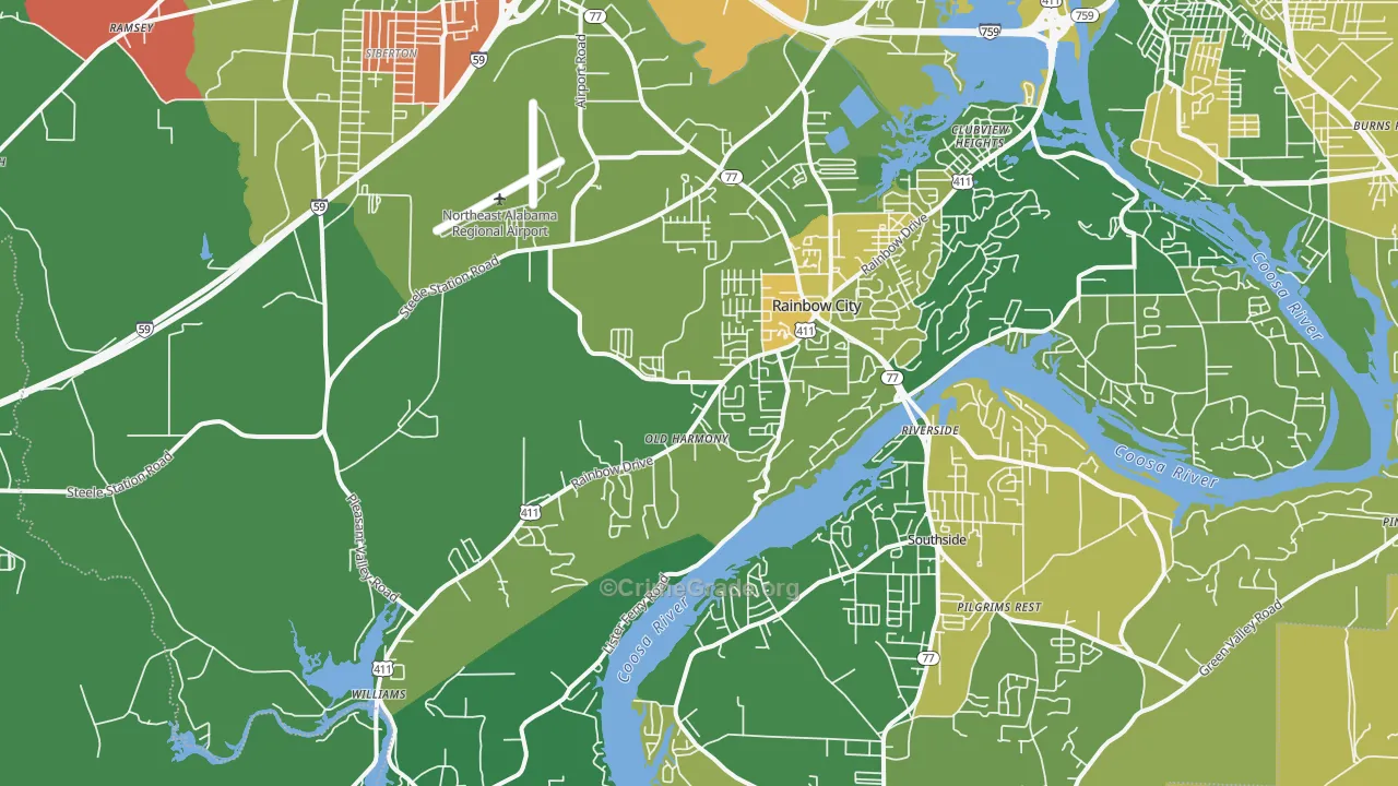 35906, AL Map of Vehicle Theft Rates