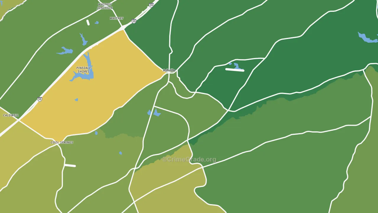 35953, AL Map of Vehicle Theft Rates