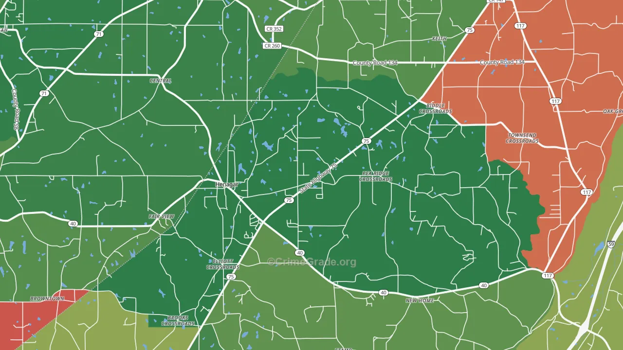 35978, AL Map of Vehicle Theft Rates