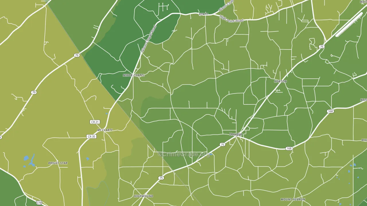 35980, AL Map of Vehicle Theft Rates