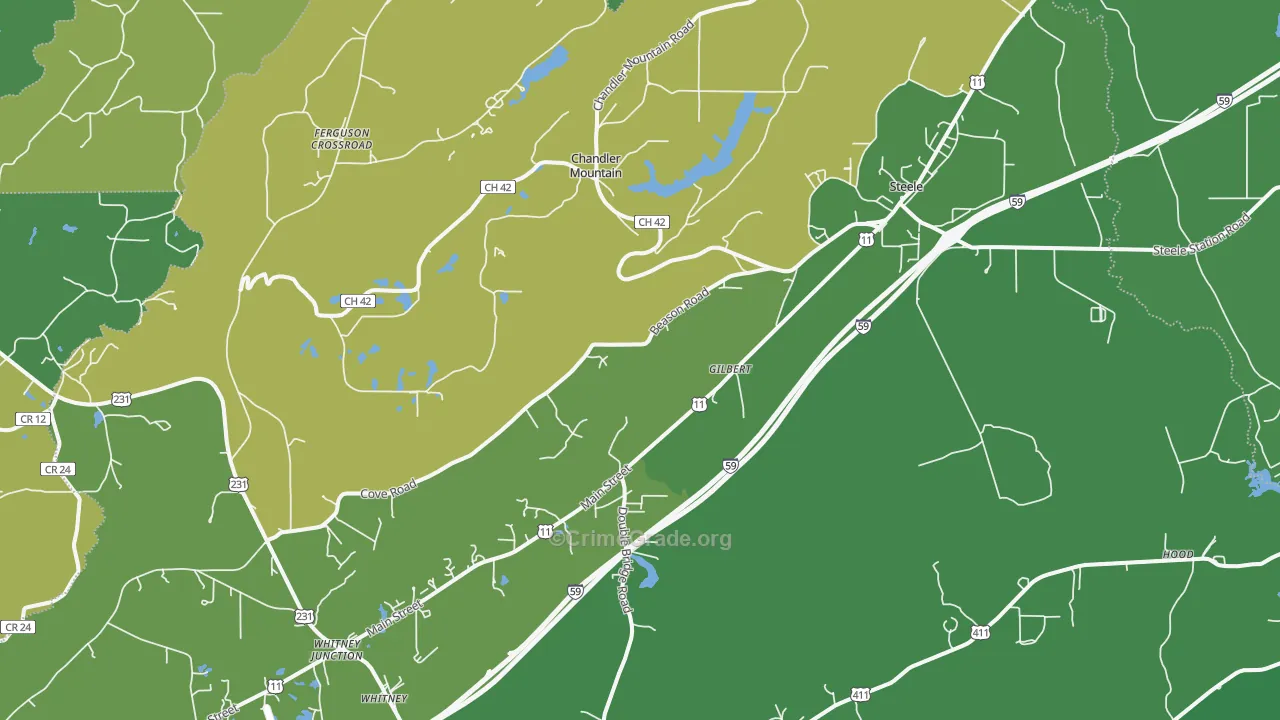 35987, AL Map of Vehicle Theft Rates