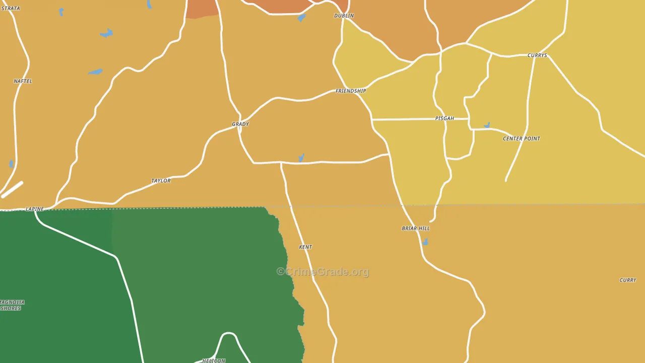 36036, AL Map of Vehicle Theft Rates
