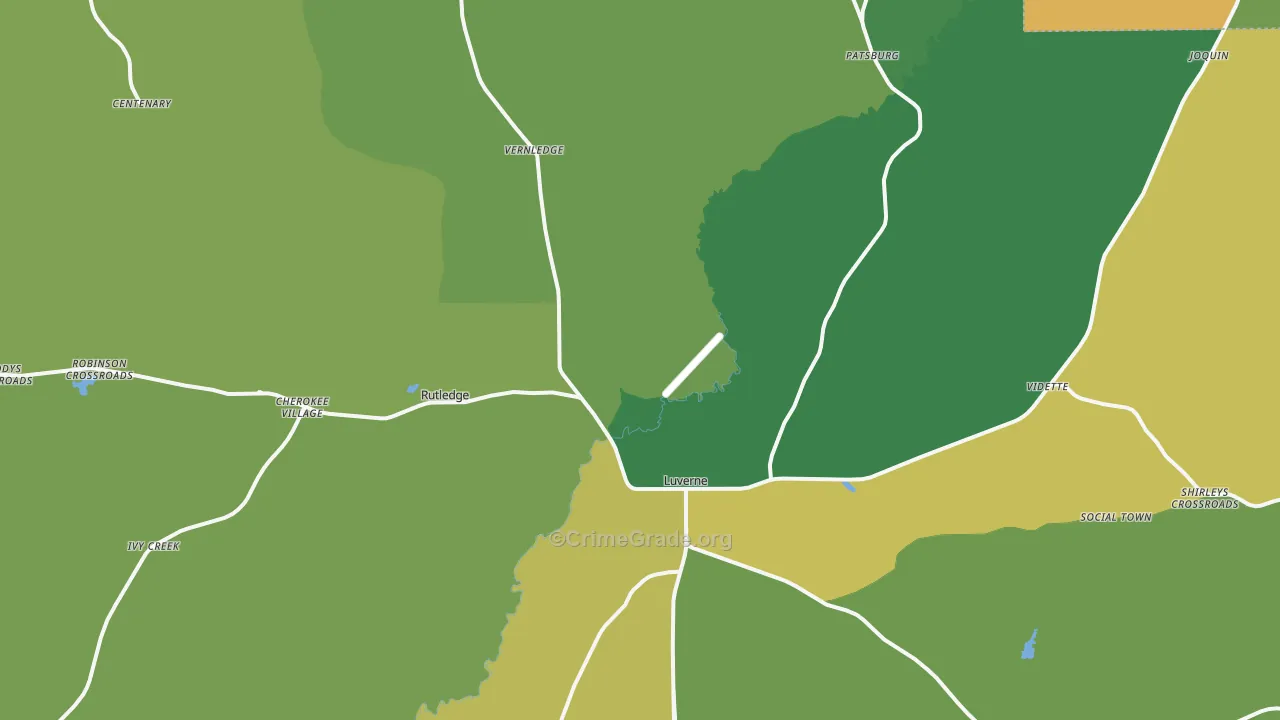 36049, AL Map of Vehicle Theft Rates