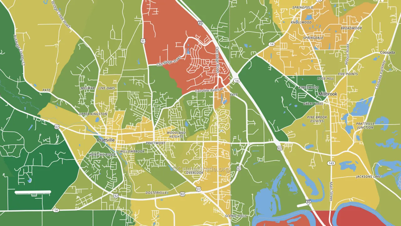 36066, AL Map of Vehicle Theft Rates