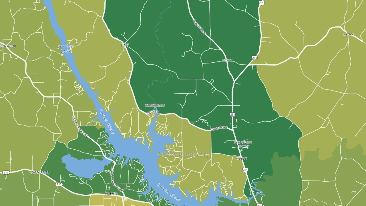 36080, AL Map of Vehicle Theft Rates