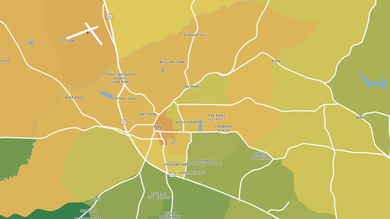36081, AL Map of Vehicle Theft Rates
