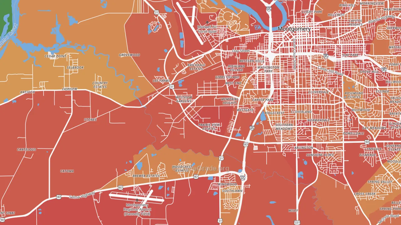36108, AL Map of Vehicle Theft Rates