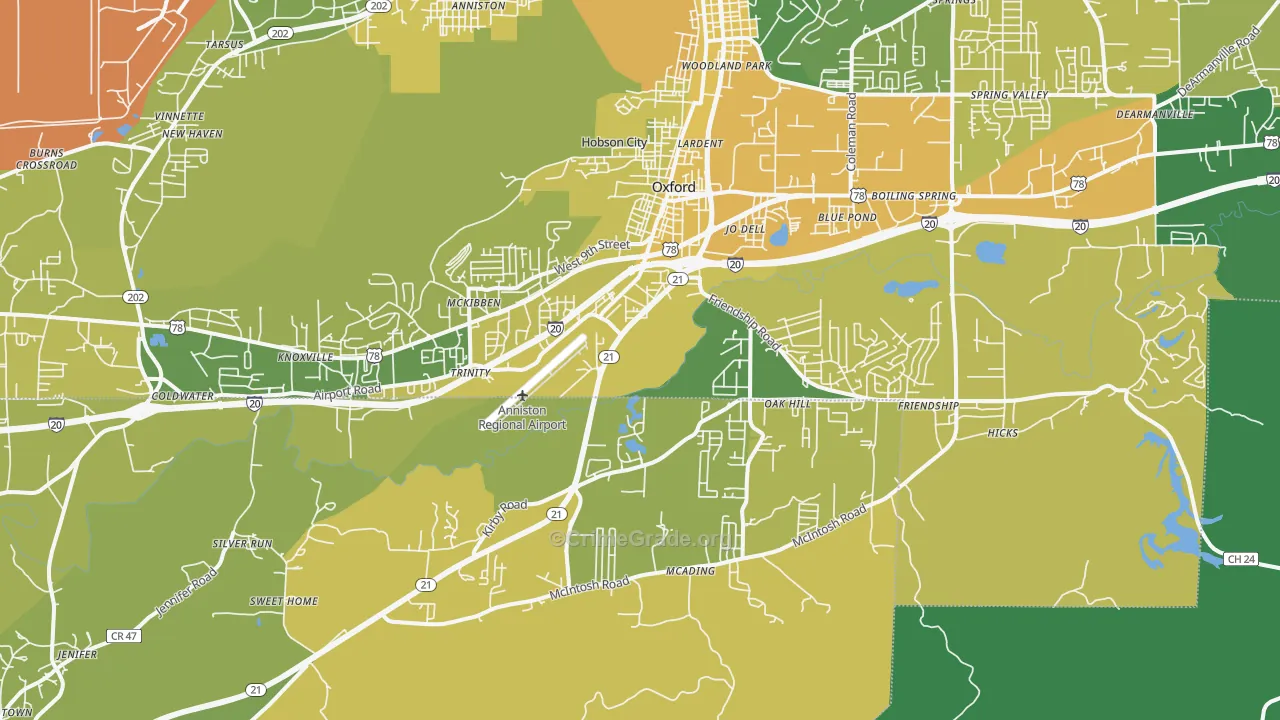 36203, AL Map of Vehicle Theft Rates