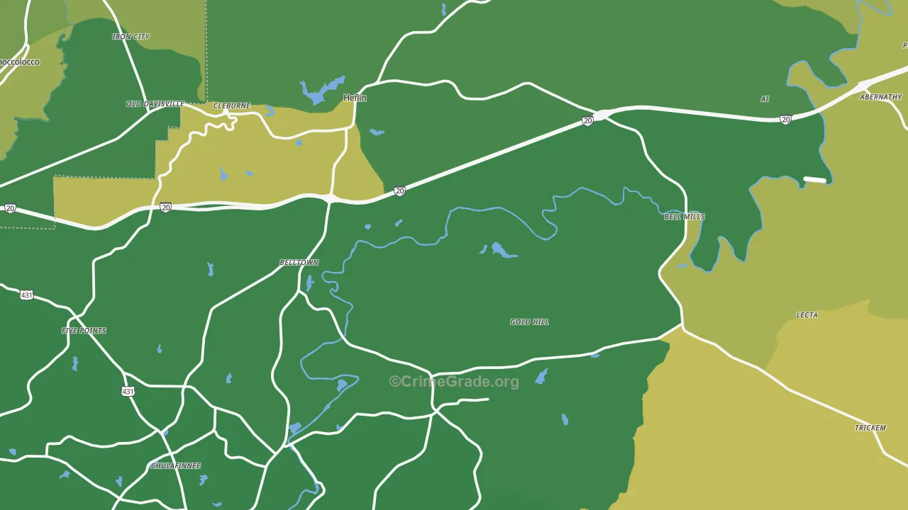 36264, AL Map of Vehicle Theft Rates