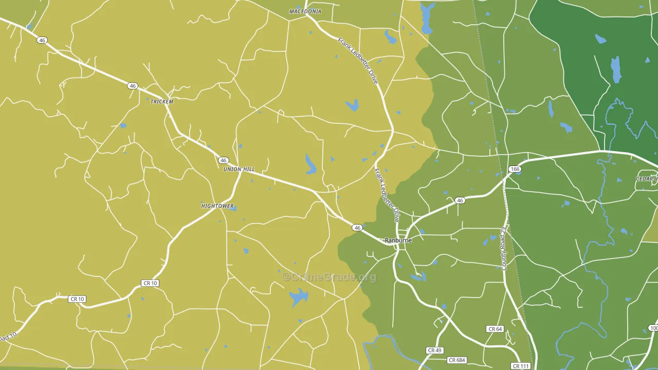 36273, AL Map of Vehicle Theft Rates
