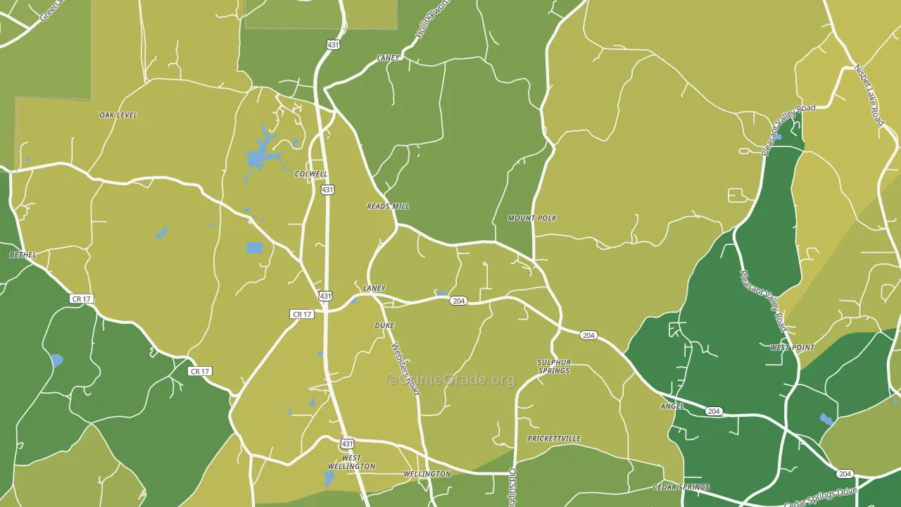 36279, AL Map of Vehicle Theft Rates