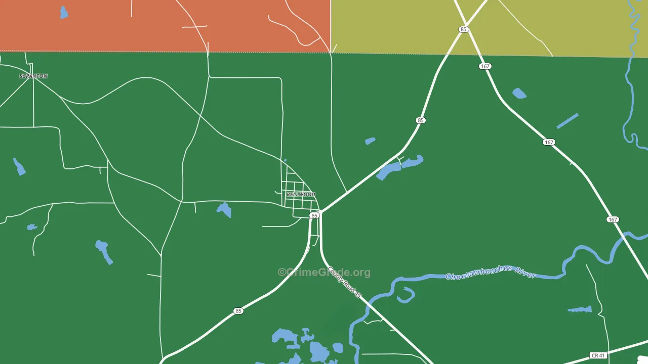 36313, AL Map of Vehicle Theft Rates