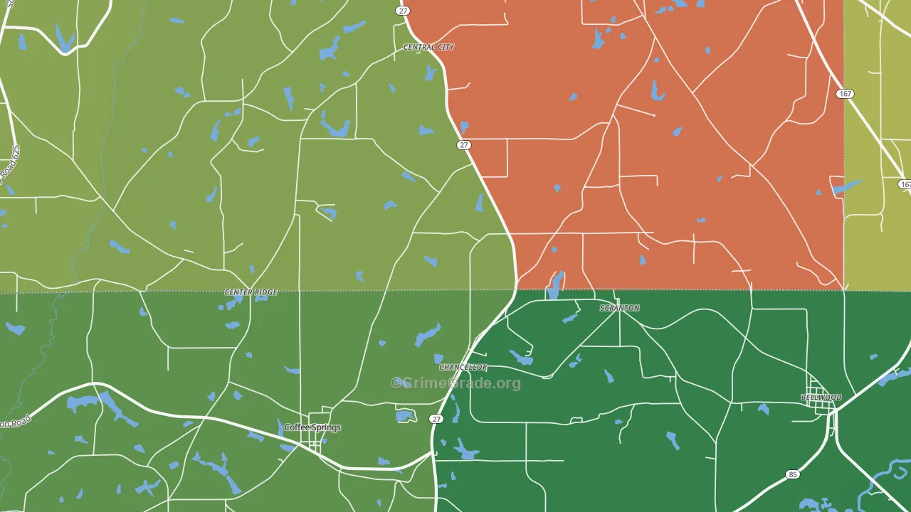 36316, AL Map of Vehicle Theft Rates