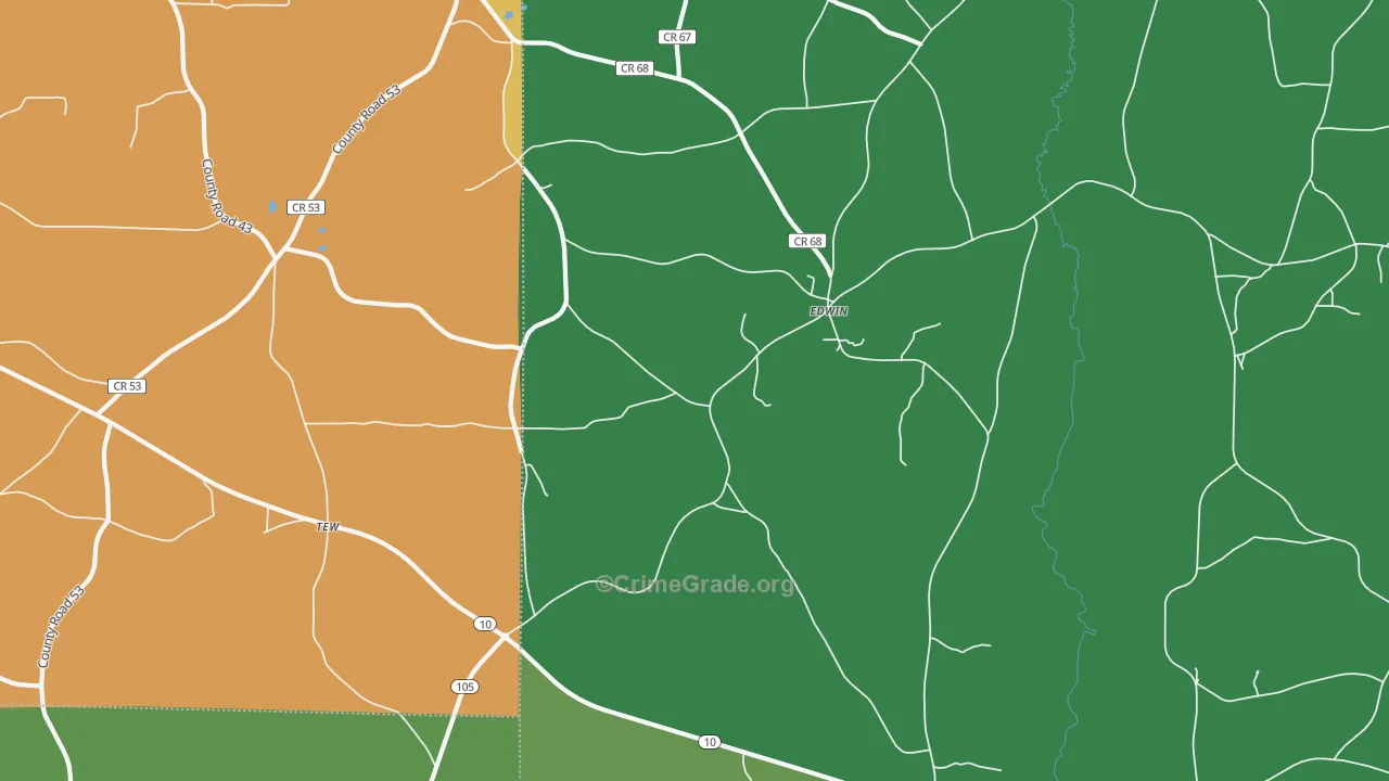 36317, AL Map of Vehicle Theft Rates