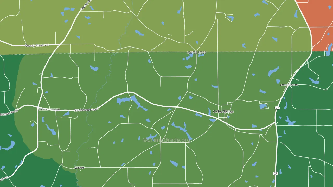 36318, AL Map of Vehicle Theft Rates