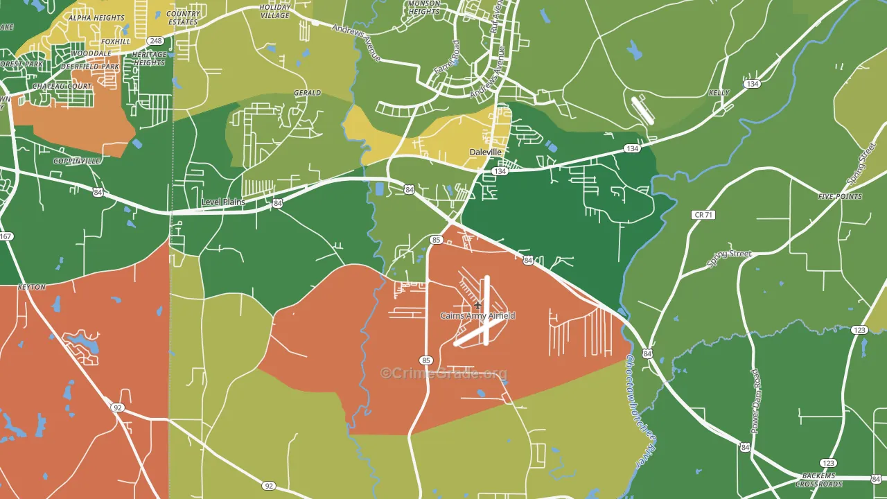 36322, AL Map of Vehicle Theft Rates