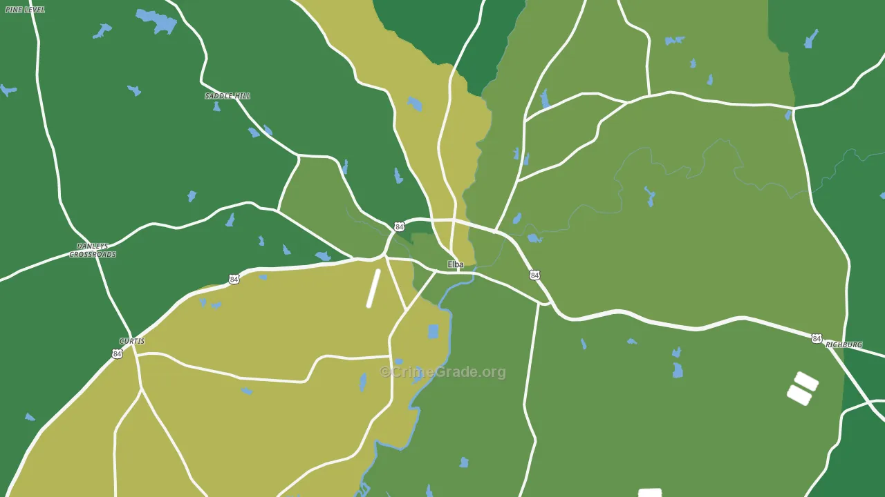 36323, AL Map of Vehicle Theft Rates