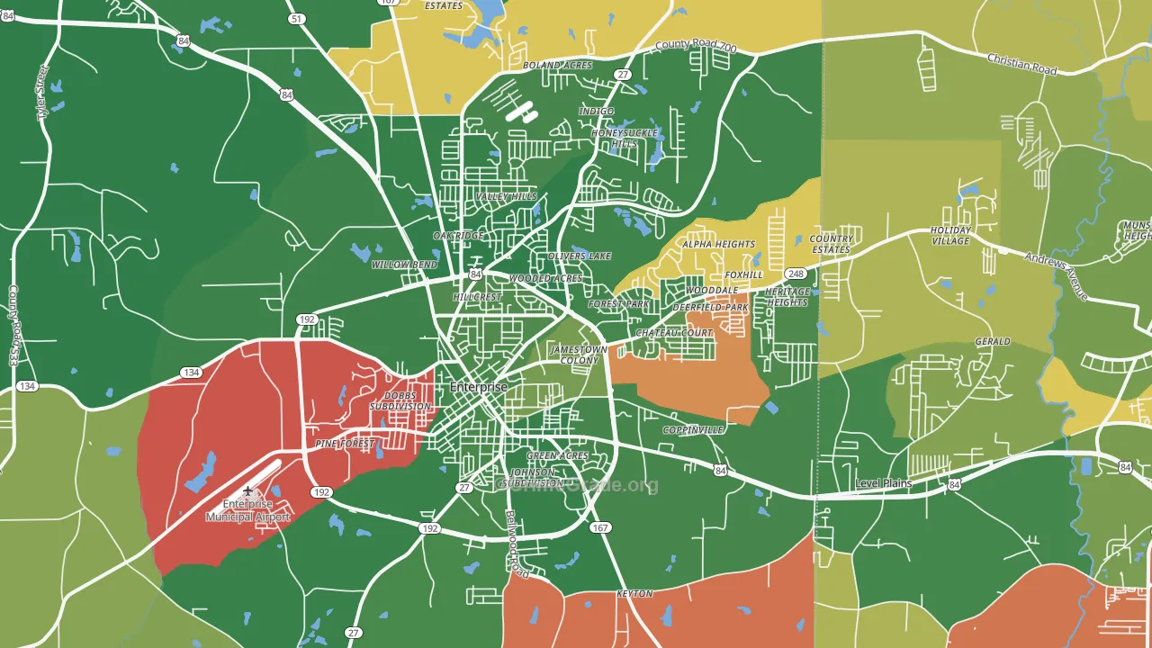 36330, AL Map of Vehicle Theft Rates