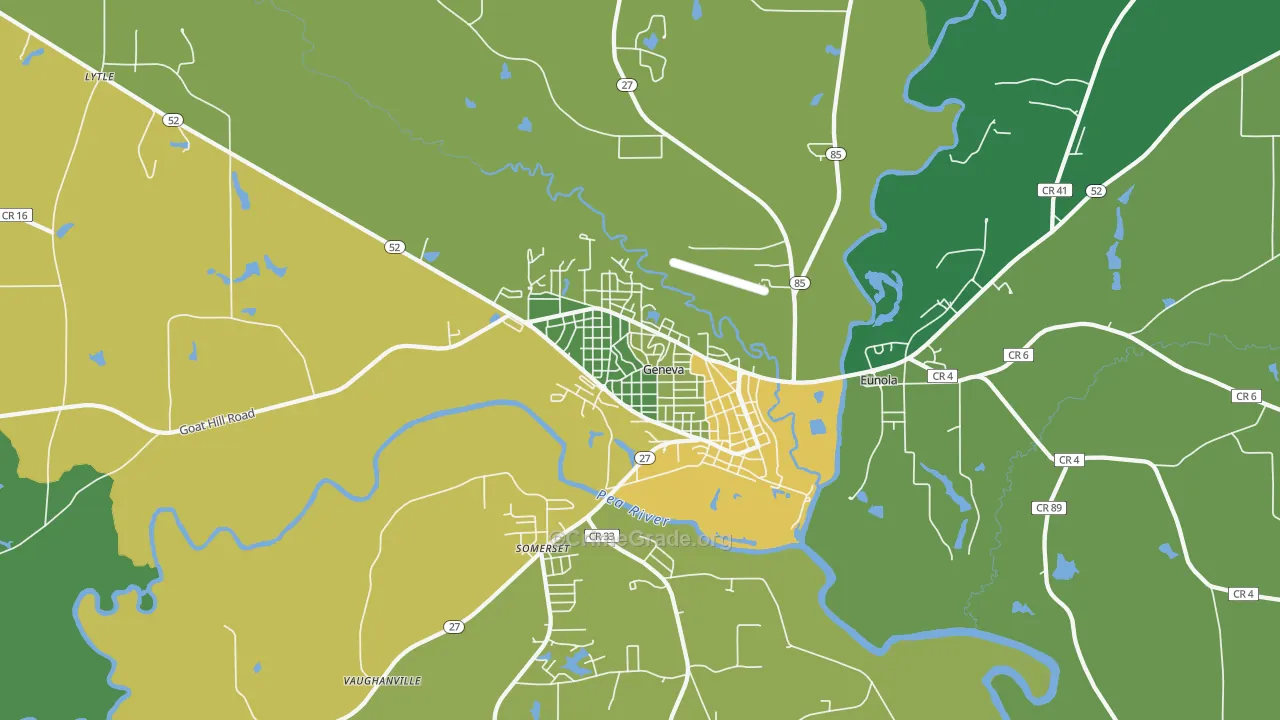 36340, AL Map of Vehicle Theft Rates