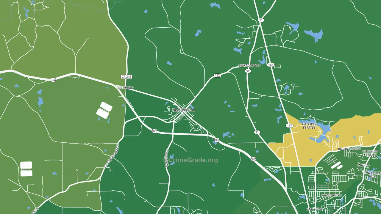 36351, AL Map of Vehicle Theft Rates