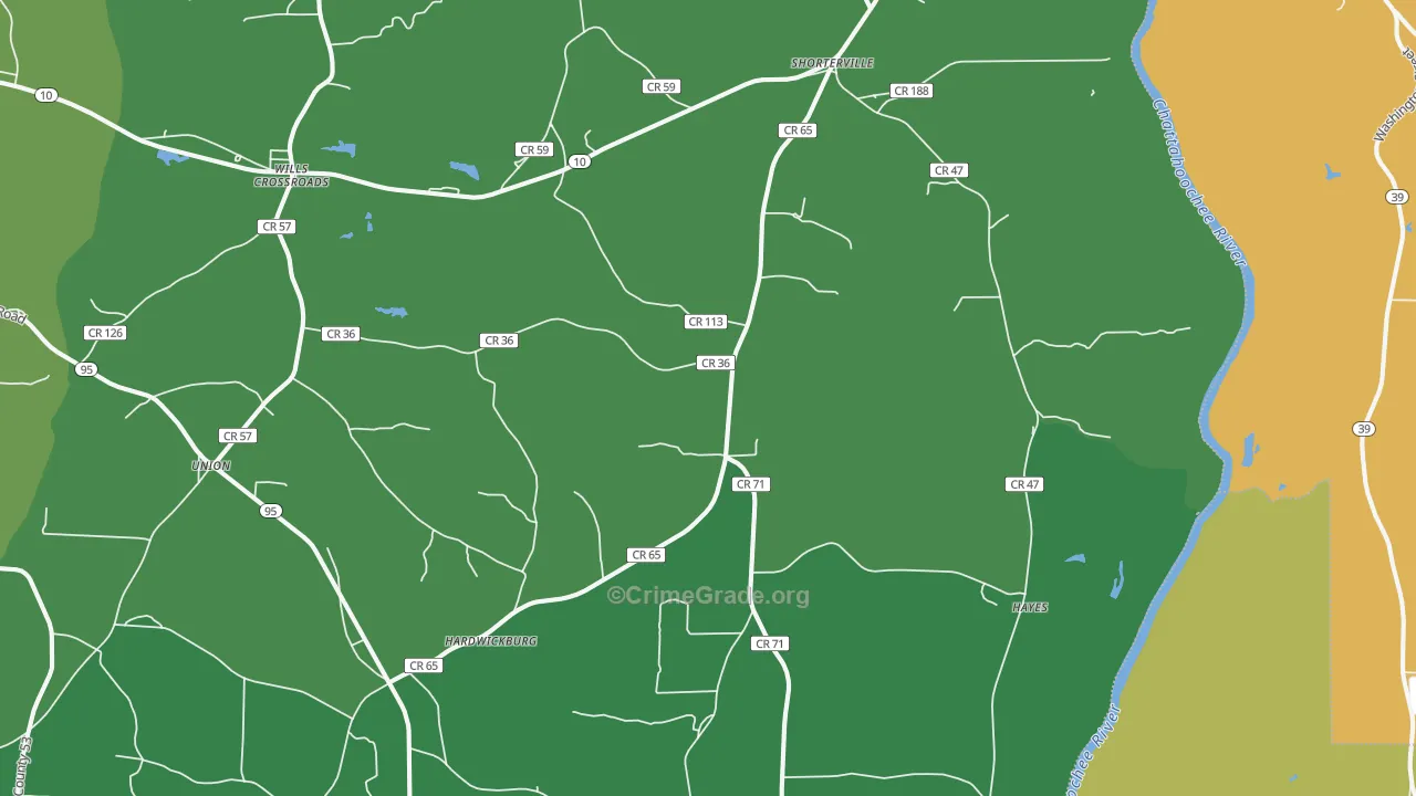 36373, AL Map of Vehicle Theft Rates