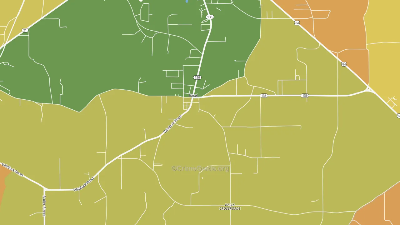 36439, AL Map of Vehicle Theft Rates