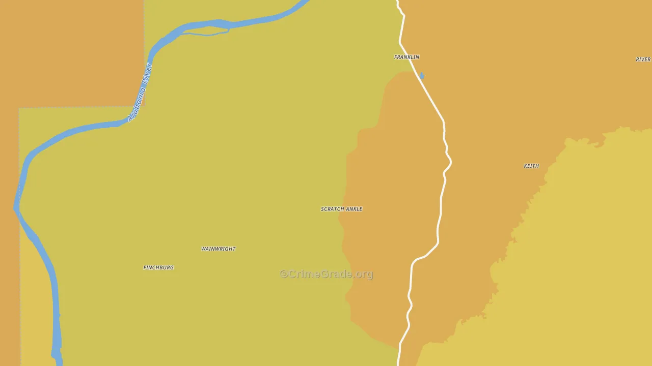 36444, AL Map of Vehicle Theft Rates