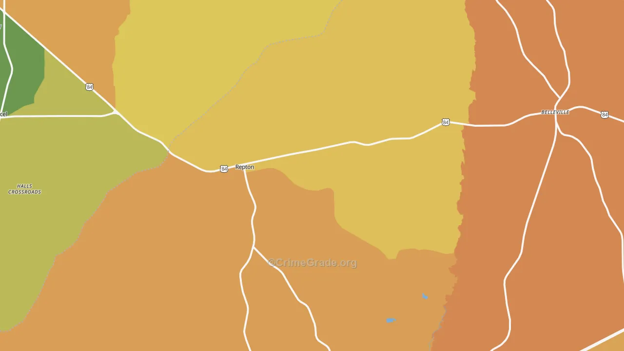 36475, AL Map of Vehicle Theft Rates