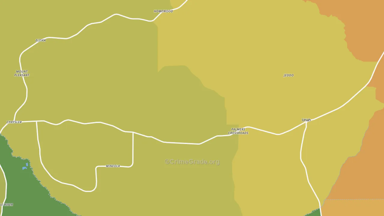 36480, AL Map of Vehicle Theft Rates