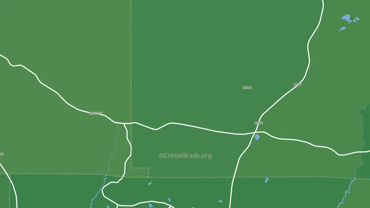 36483, AL Map of Vehicle Theft Rates