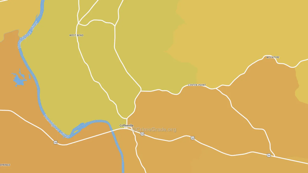 36524, AL Map of Vehicle Theft Rates