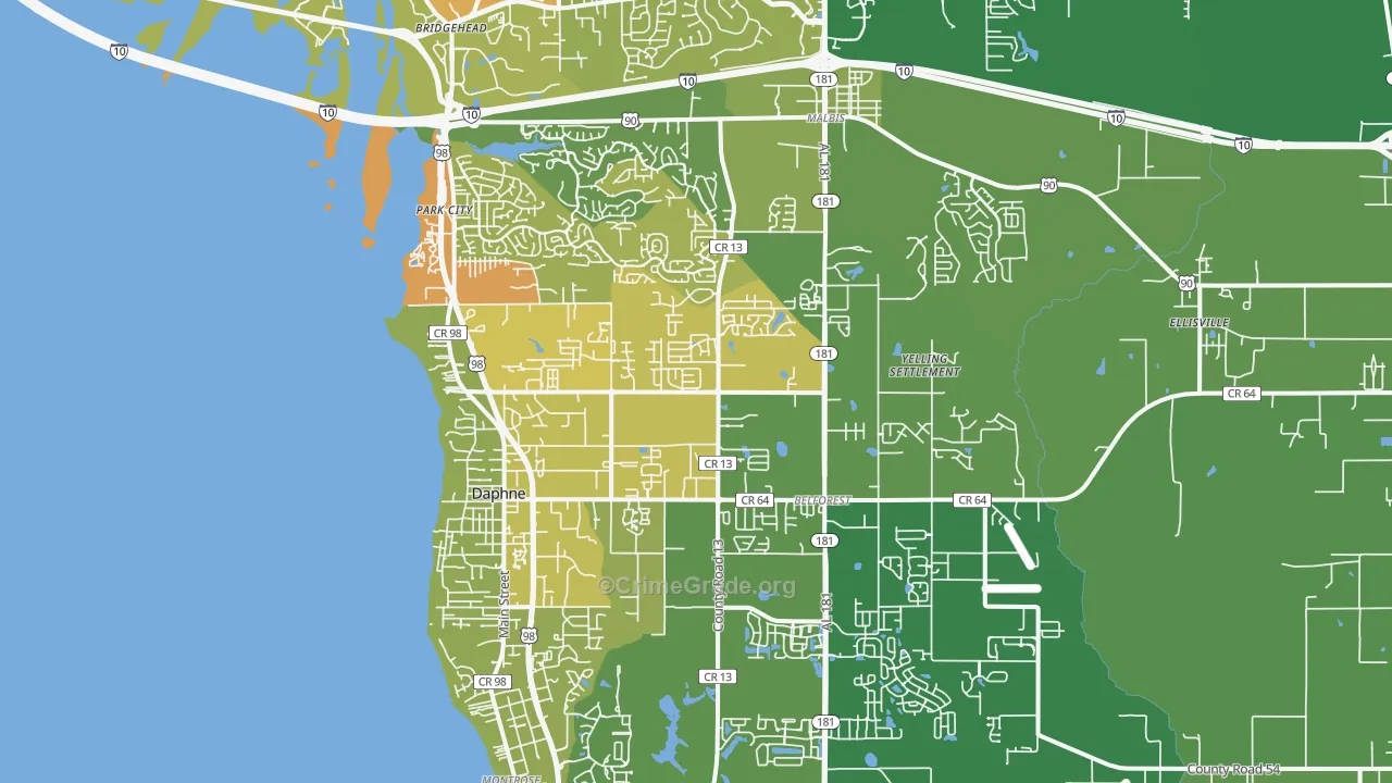 36526, AL Map of Vehicle Theft Rates