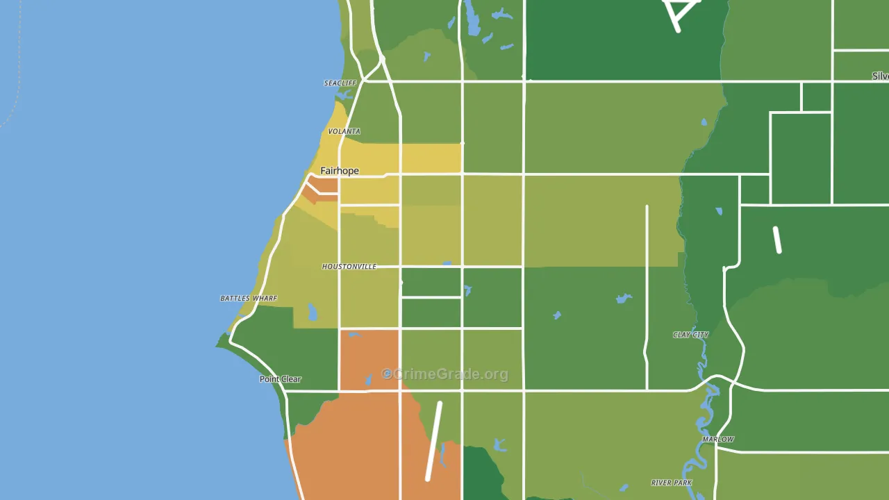 36532, AL Map of Vehicle Theft Rates