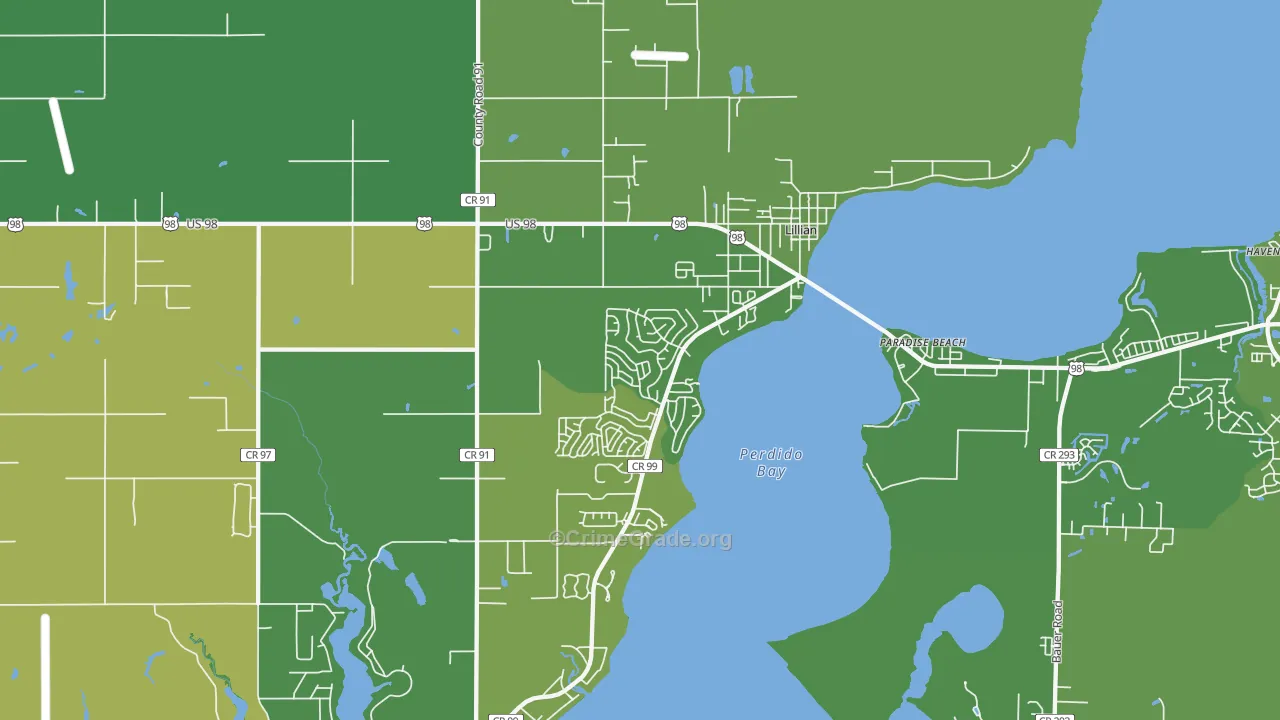 36549, AL Map of Vehicle Theft Rates
