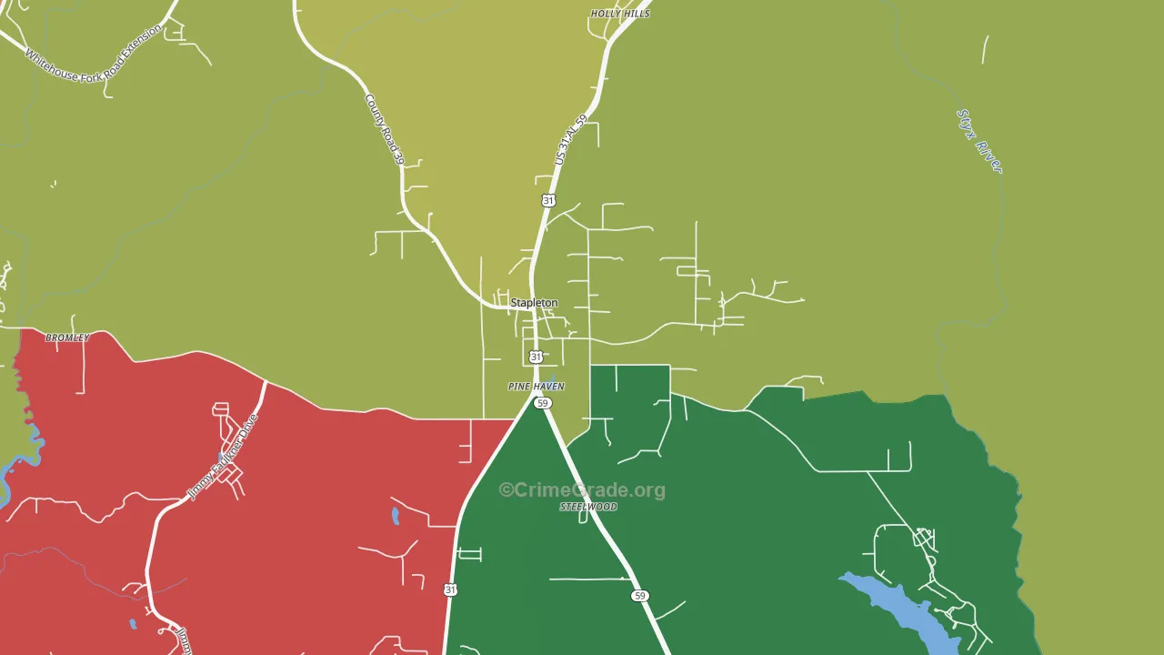 36578, AL Map of Vehicle Theft Rates