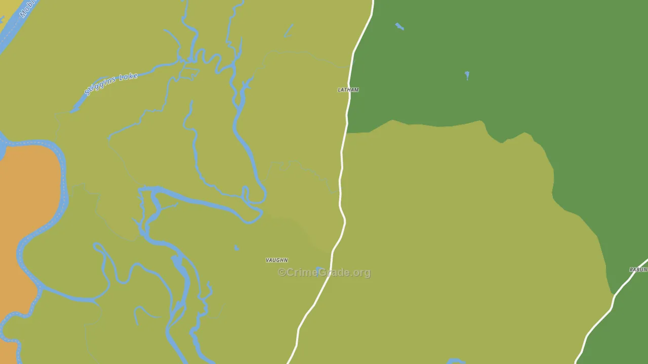 36579, AL Map of Vehicle Theft Rates
