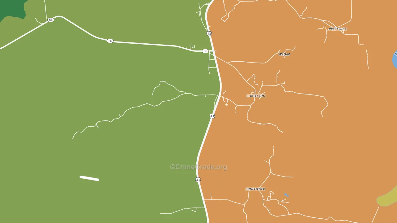 36585, AL Map of Vehicle Theft Rates