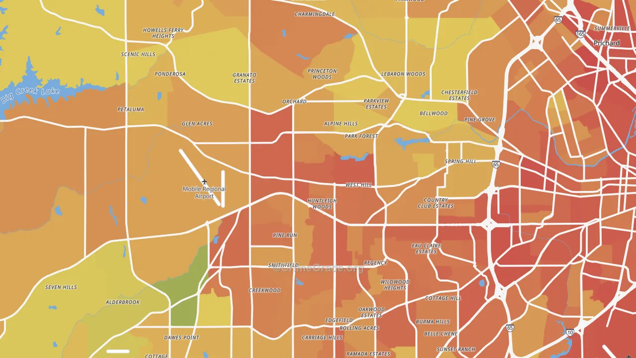 36608, AL Map of Vehicle Theft Rates