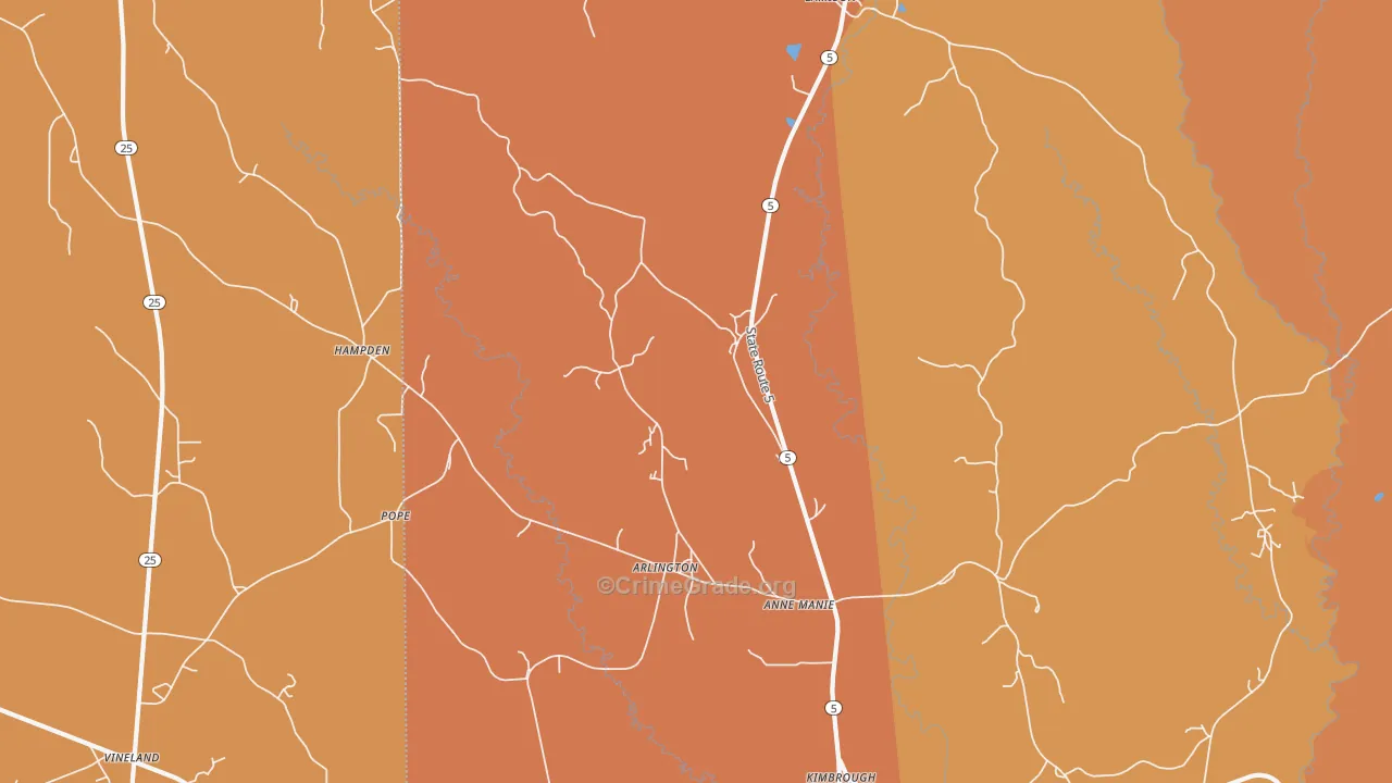 36722, AL Map of Vehicle Theft Rates