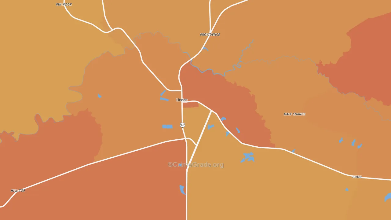 36748, AL Map of Vehicle Theft Rates