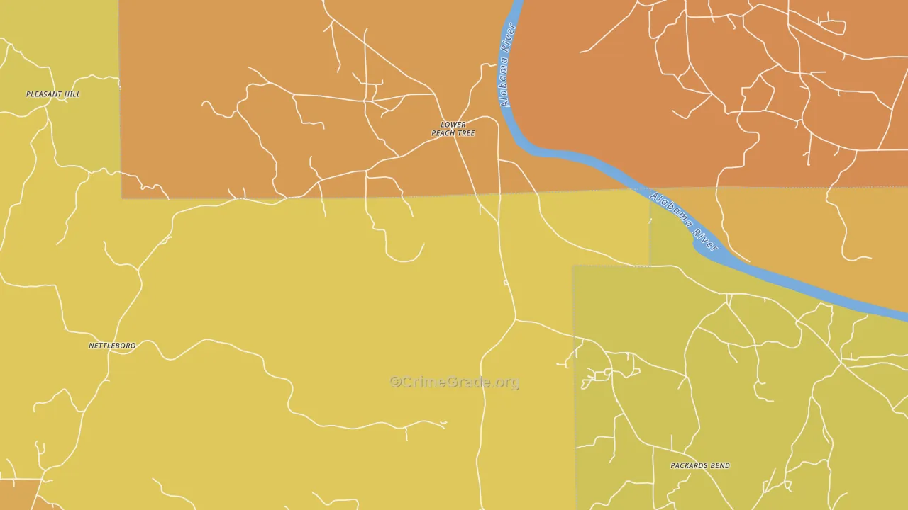 36751, AL Map of Vehicle Theft Rates