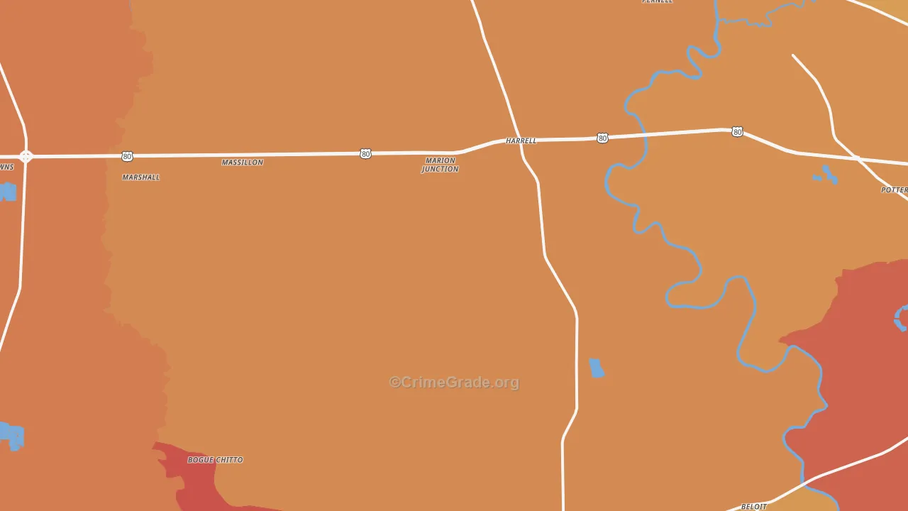 36759, AL Map of Vehicle Theft Rates