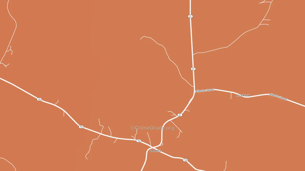 36766, AL Map of Vehicle Theft Rates