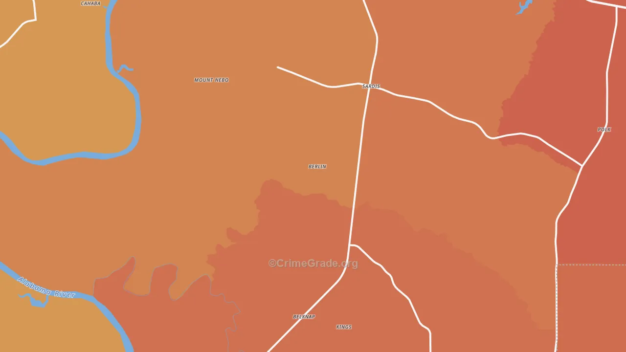 36775, AL Map of Vehicle Theft Rates
